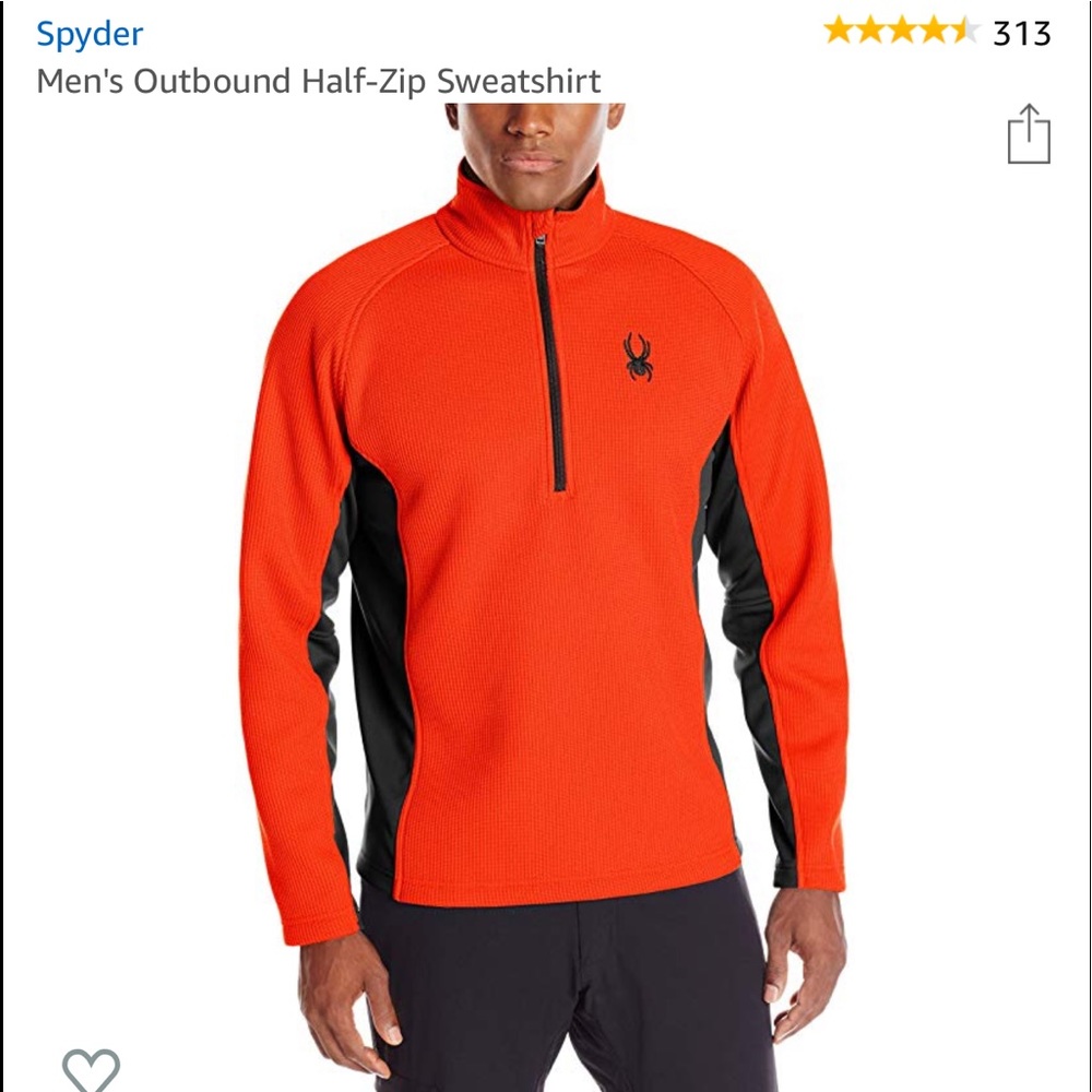 Spyder Orange Quarter Zip Sweatshirt 🦺